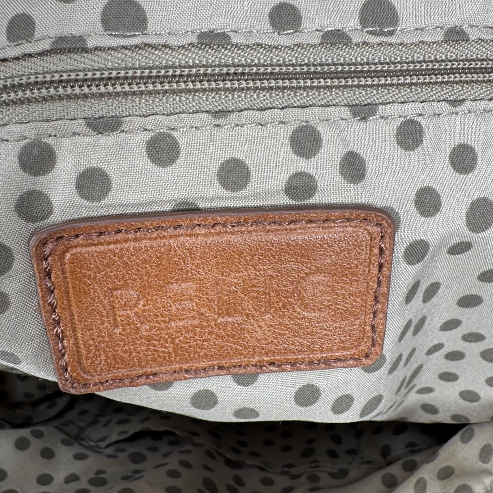 Relic Floral‎ Canvas Shoulder Bag Brown Faux Leather Trim RLH4429 Multicolor - Picture 6 of 13